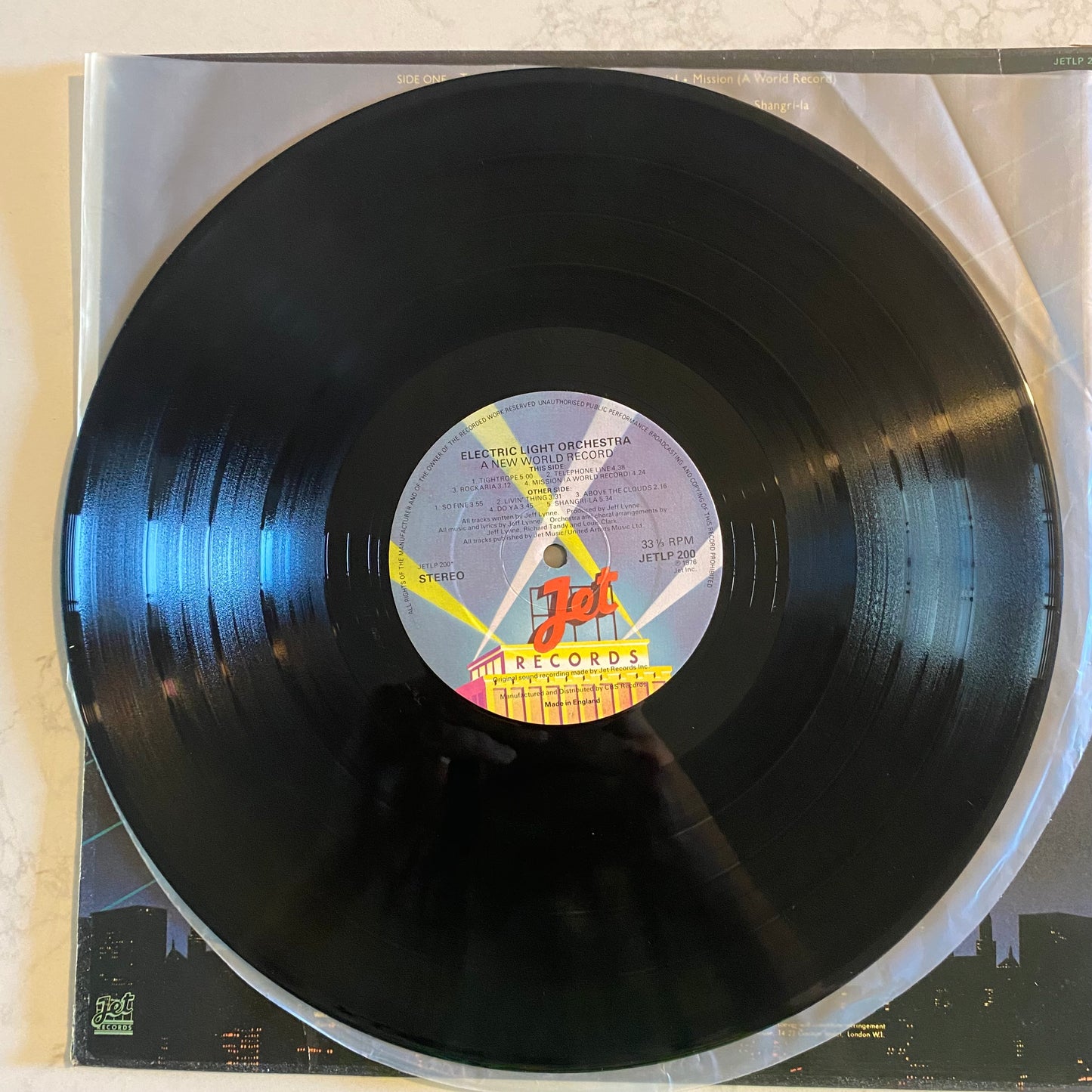 Electric Light Orchestra - A New World Record (LP, Album, Emb)(L)