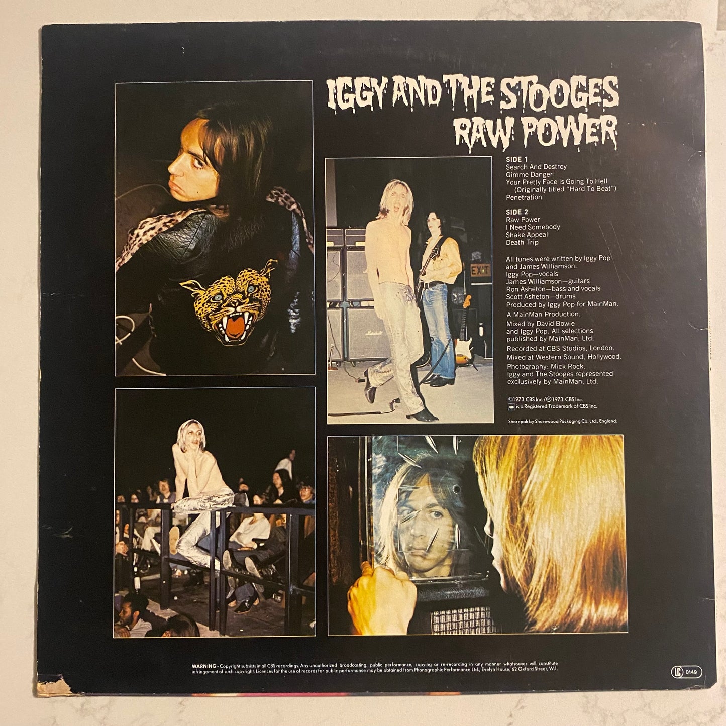Iggy And The Stooges* - Raw Power (LP, Album, RE) (L)