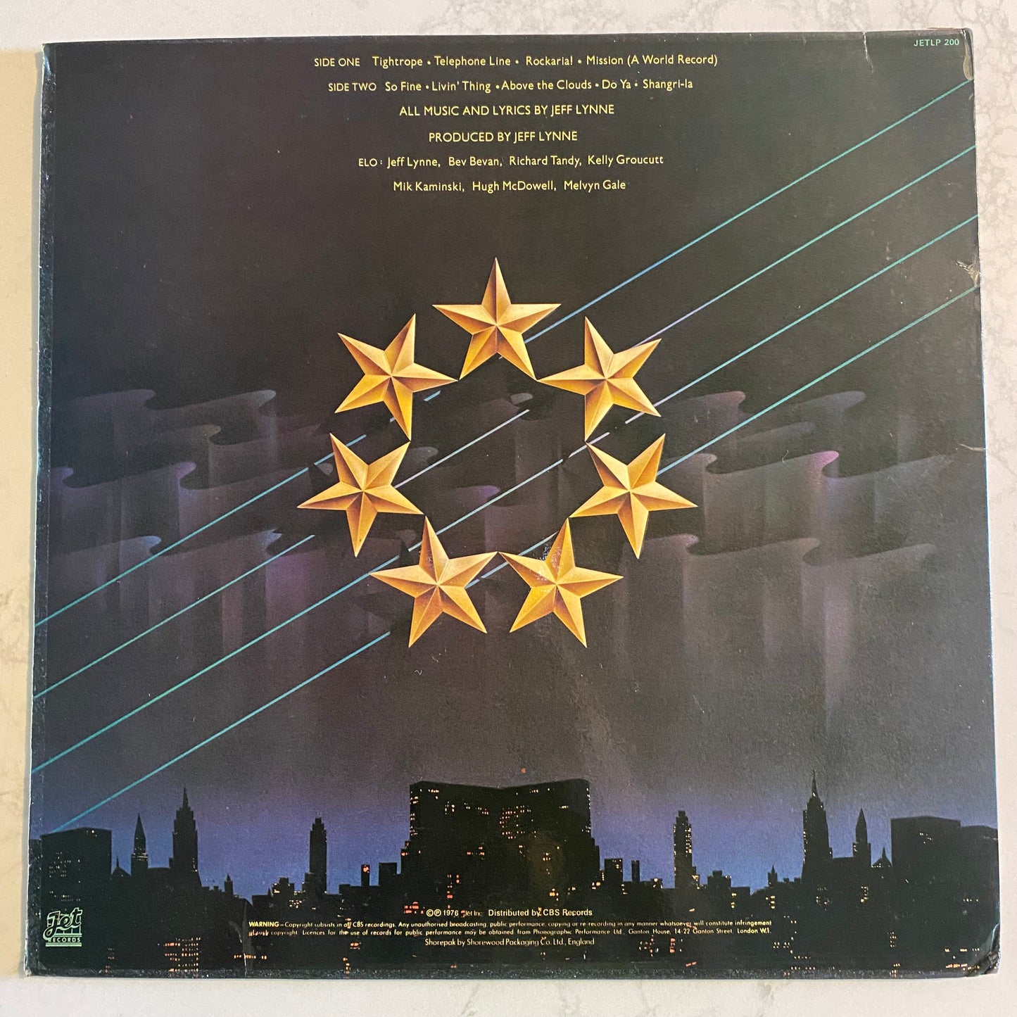 Electric Light Orchestra - A New World Record (LP, Album, Emb)(L)