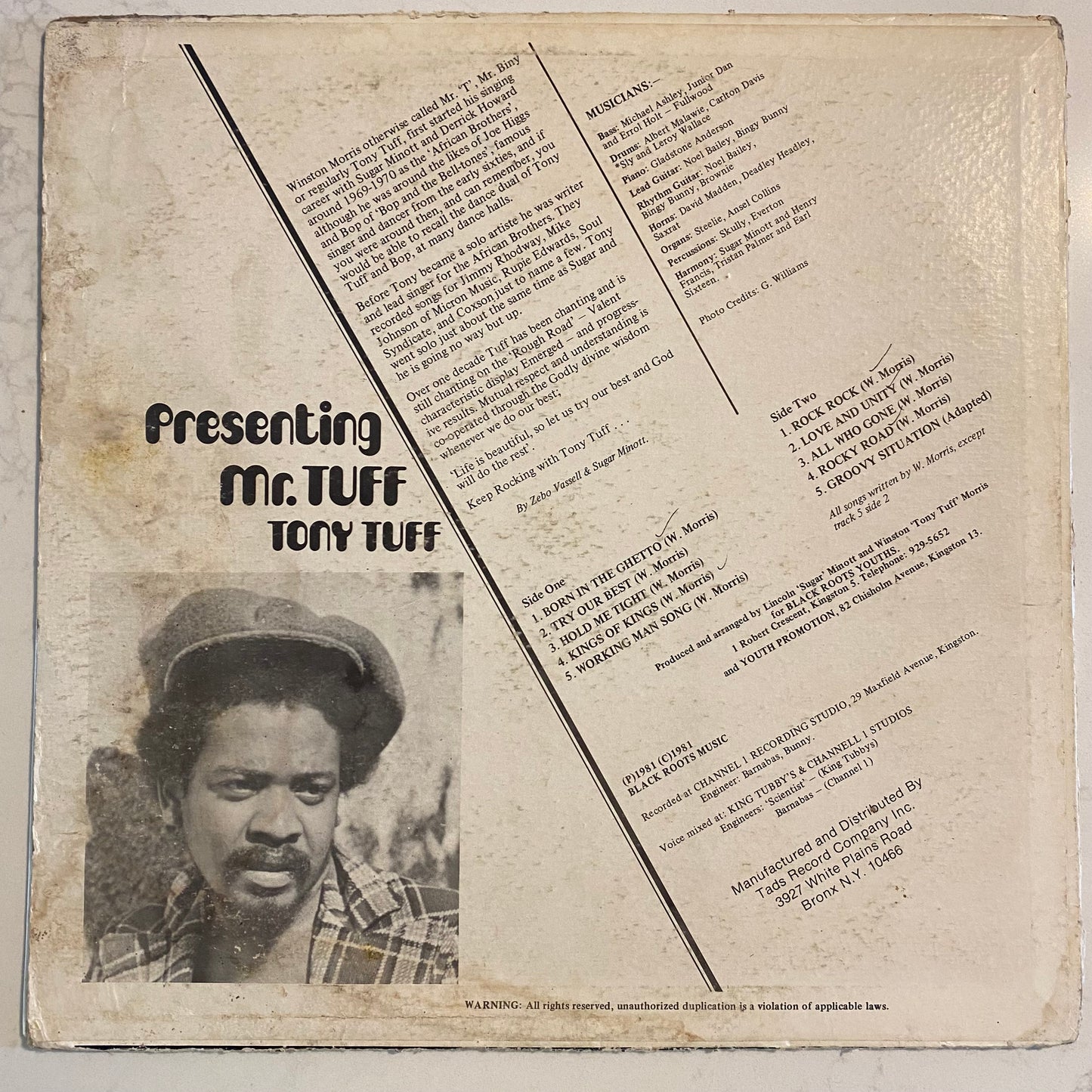 Tony Tuff - Presenting Mr.Tuff (LP, Album) (L)