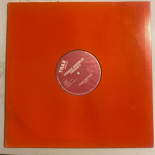 Frankie Knuckles - Baby Wants To Ride / Your Love (12", RE)