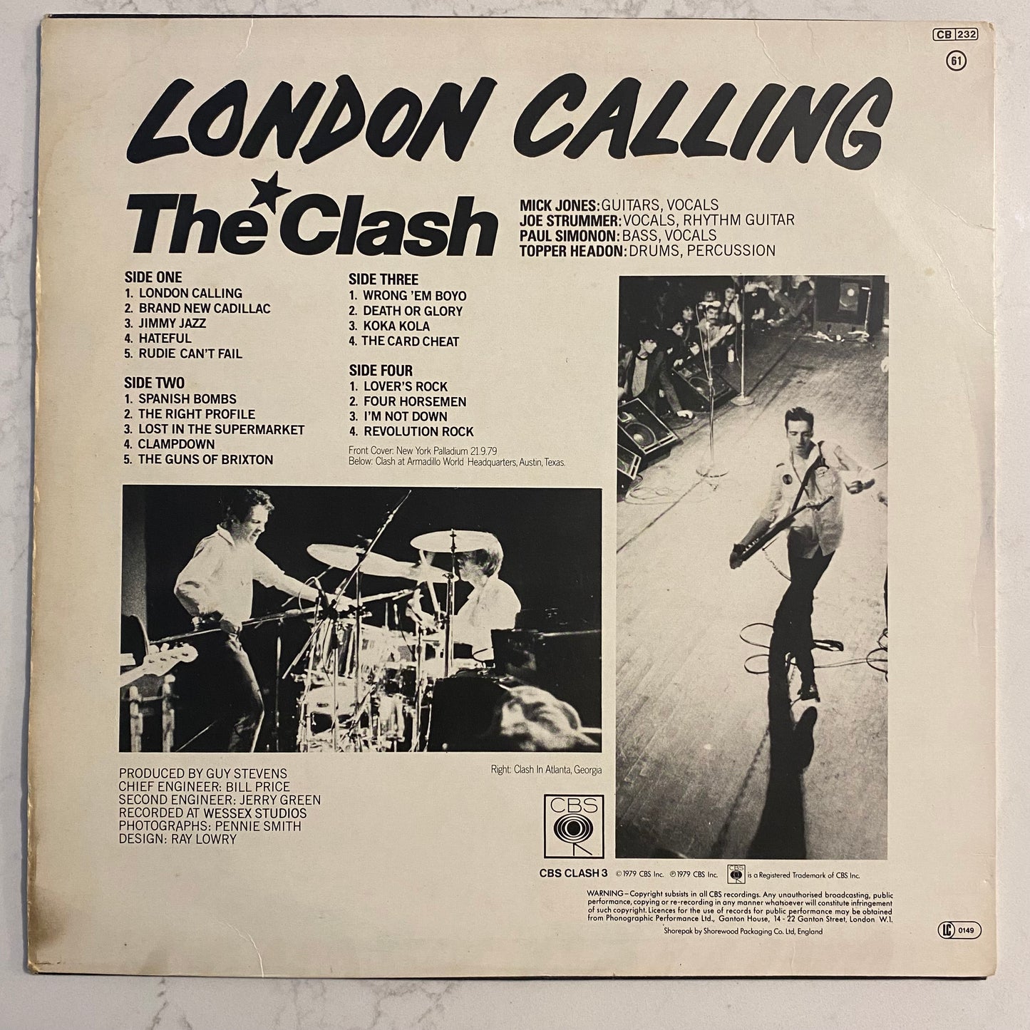 The Clash - London Calling (2xLP, Album) (L)