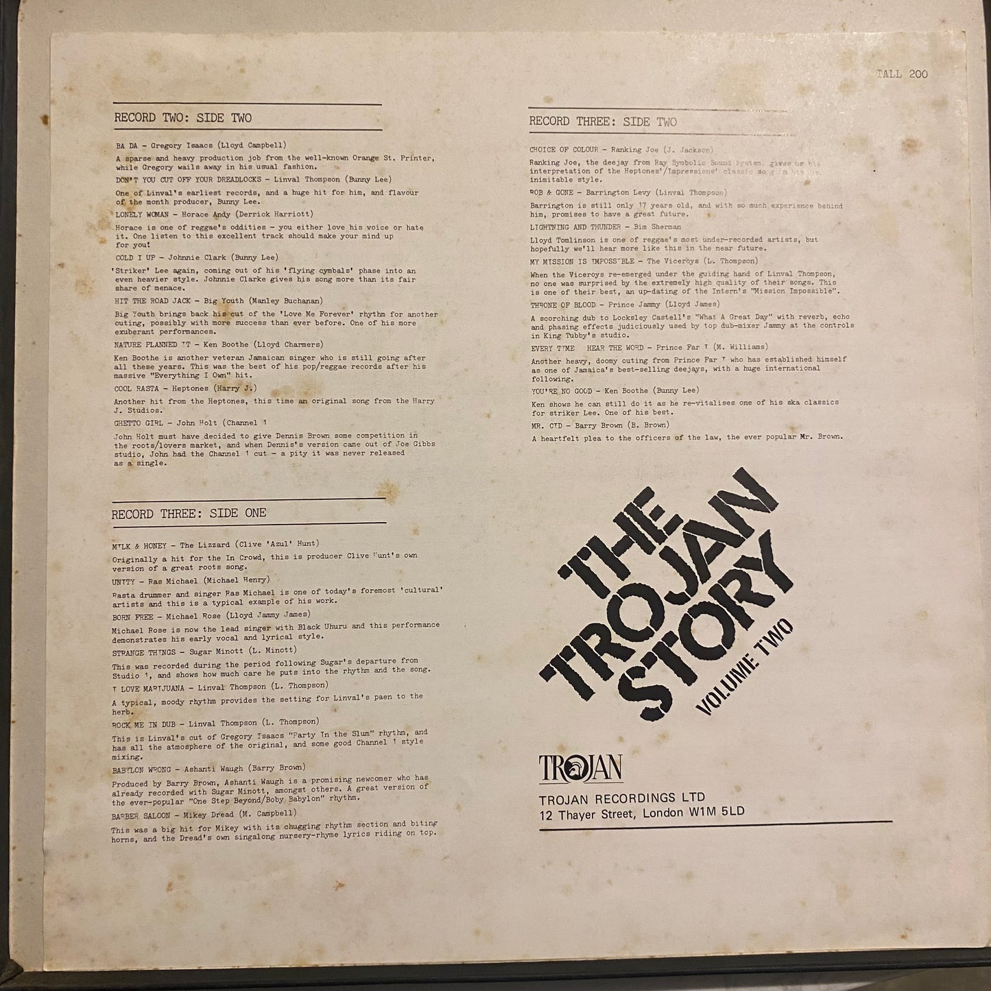 Various - The Trojan Story Volume Two (3xLP, Album, Comp, Ltd, Blu + Box)