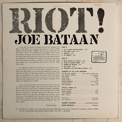 Joe Bataan - Riot! (LP, Album, Mono, RE)
