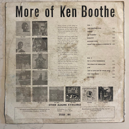 Ken Boothe - More Of Ken Boothe (LP, Album, RP) (L)