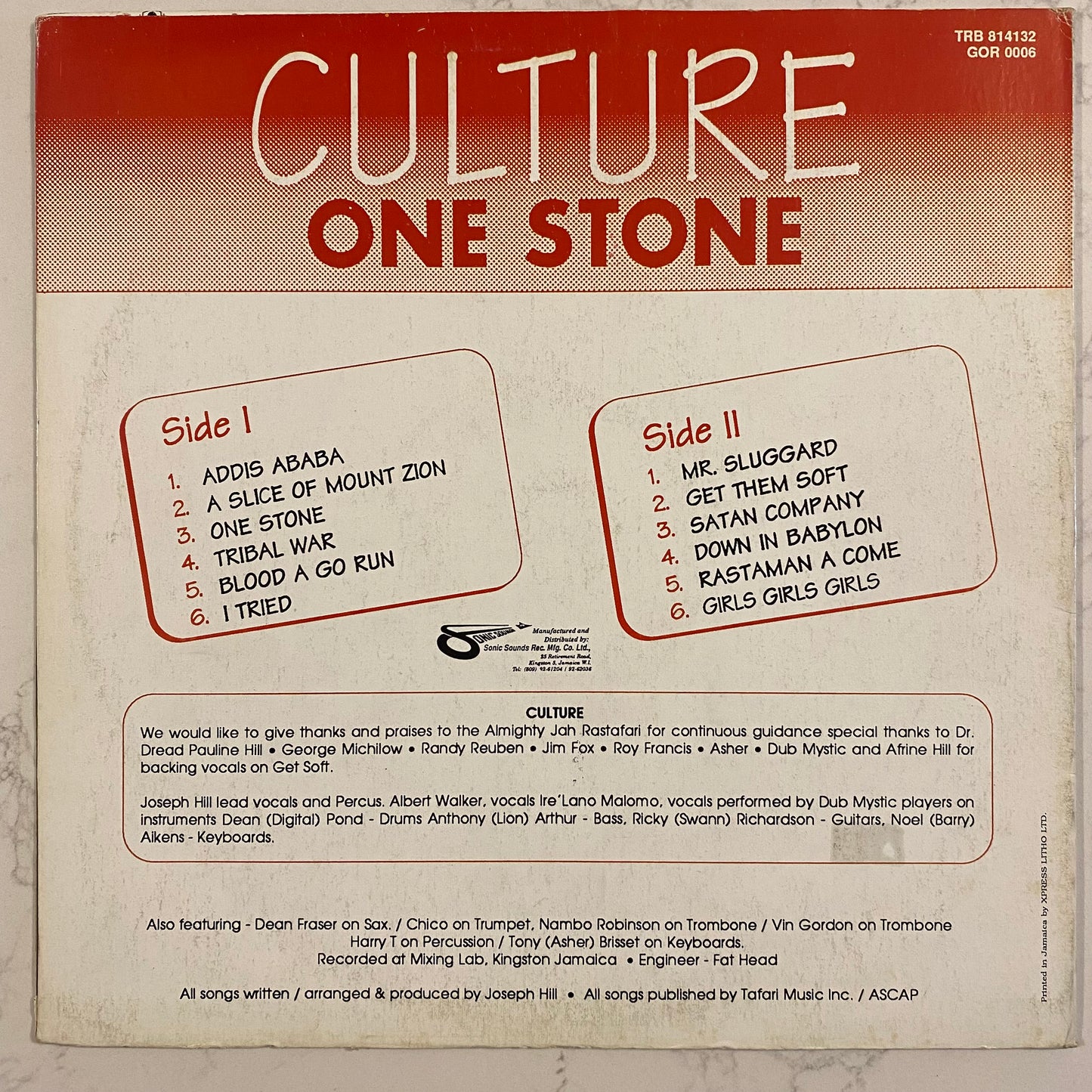 Culture - One Stone (LP, Album) (L)