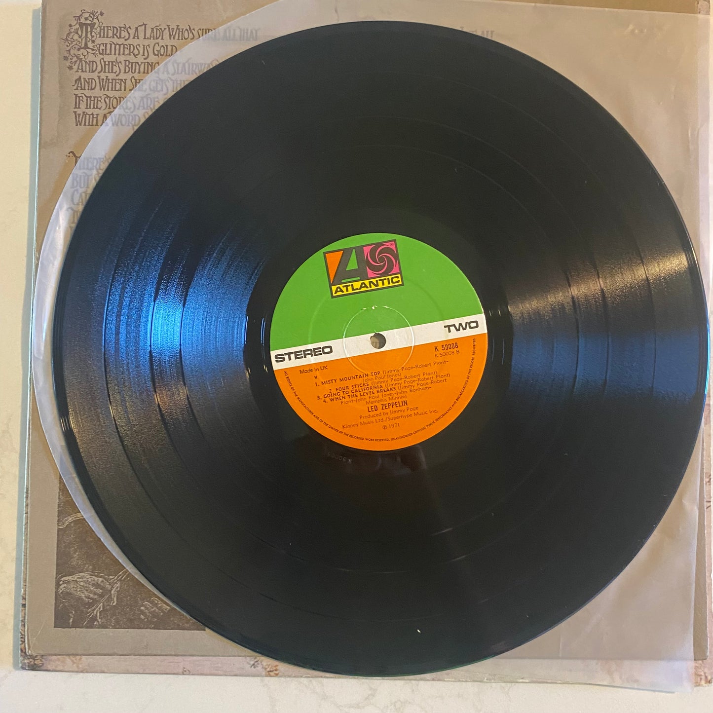 Led Zeppelin - Untitled (LP, Album, M/Print, RP, Gat)(L)