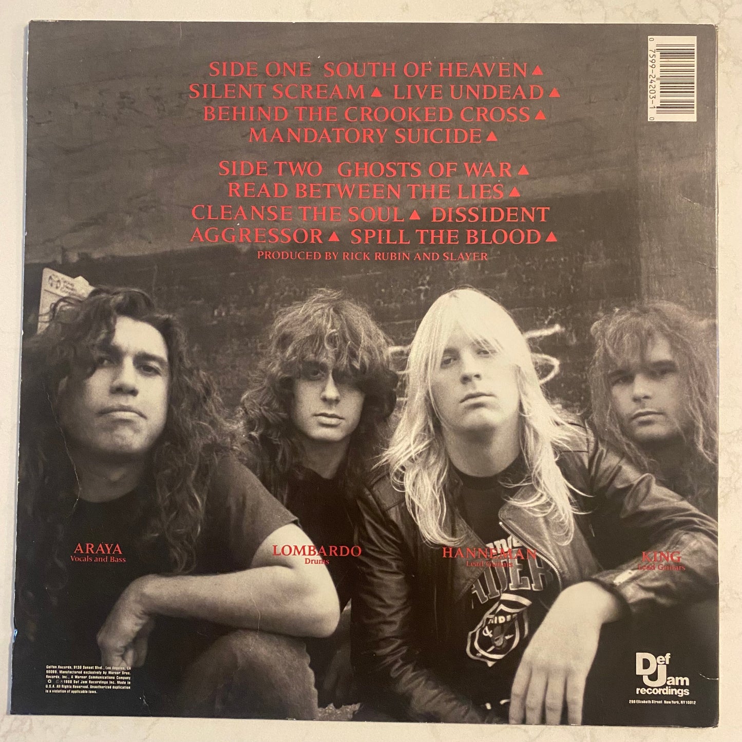 Slayer - South Of Heaven (LP, Album, Spe)