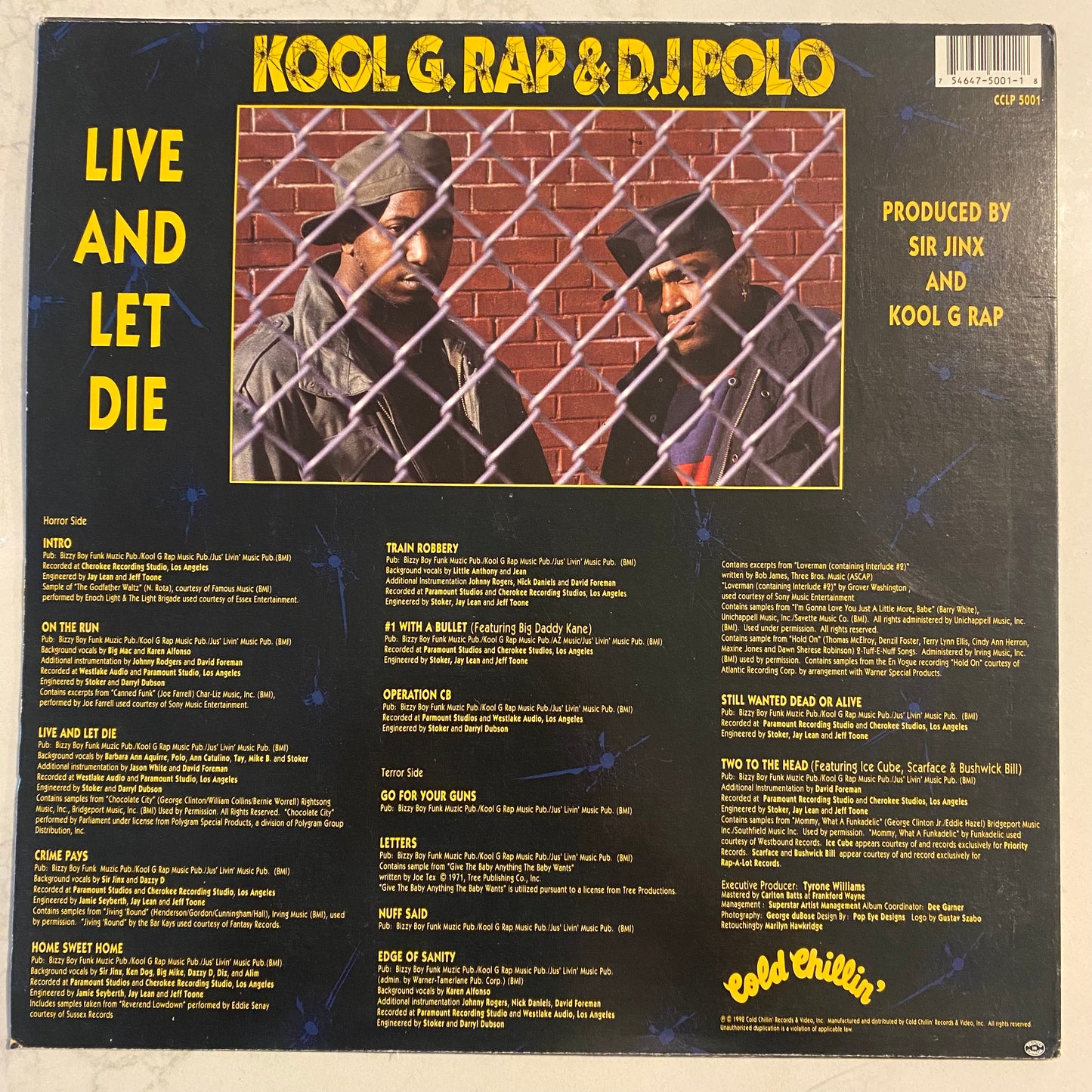 Kool G. Rap & D.J. Polo* - Live And Let Die (LP, Album)