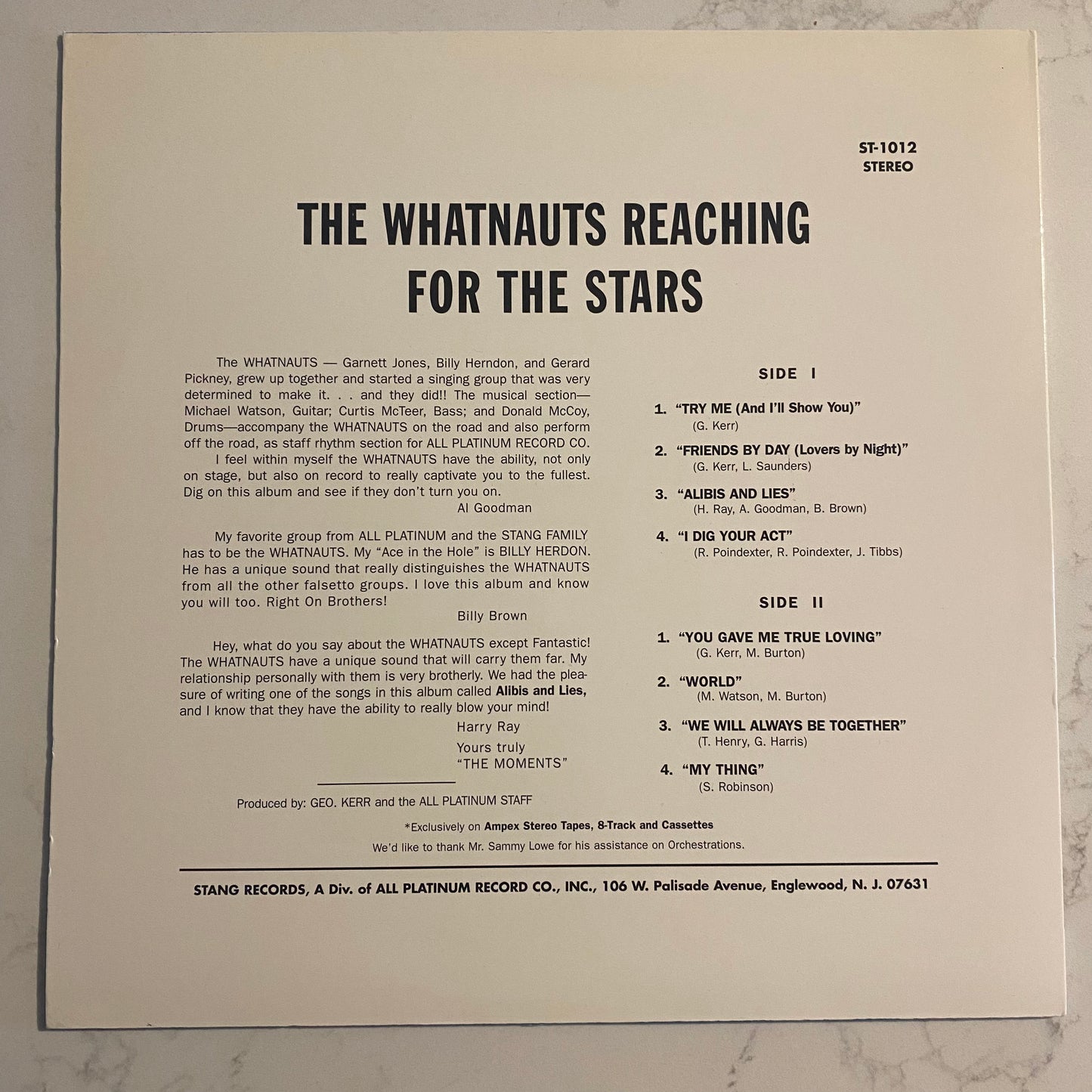 The Whatnauts - Reaching For The Stars (LP, Album, RE)