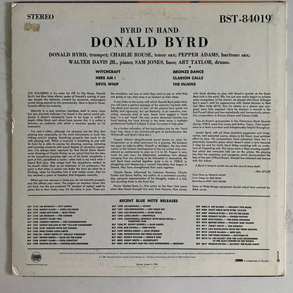 Donald Byrd - Byrd In Hand (LP, Album, RE, RM). JAZZ