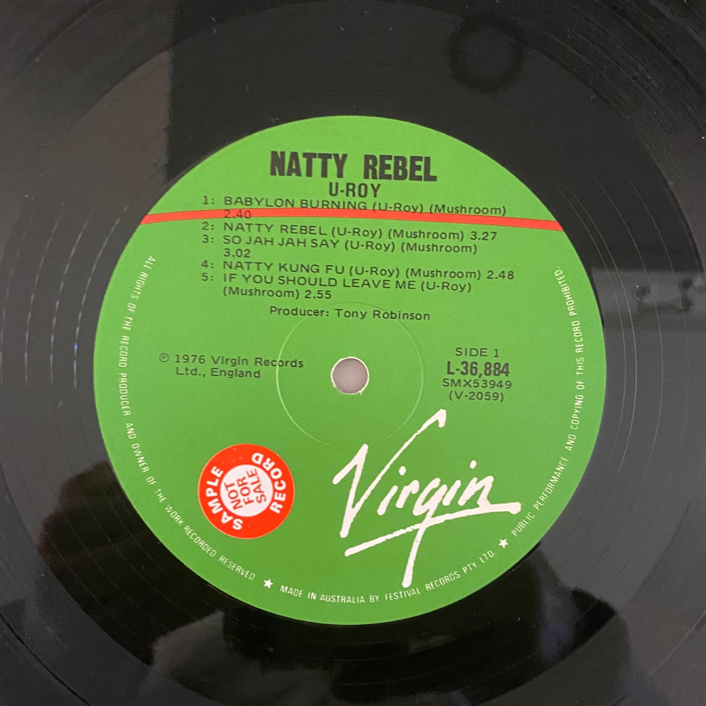 U-Roy - Natty Rebel (LP, Album, RE). REGGAE