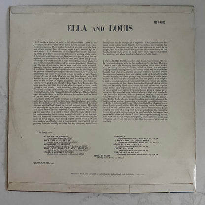 Ella Fitzgerald And Louis Armstrong - Ella And Louis (LP, Album, Mono) JAZZ