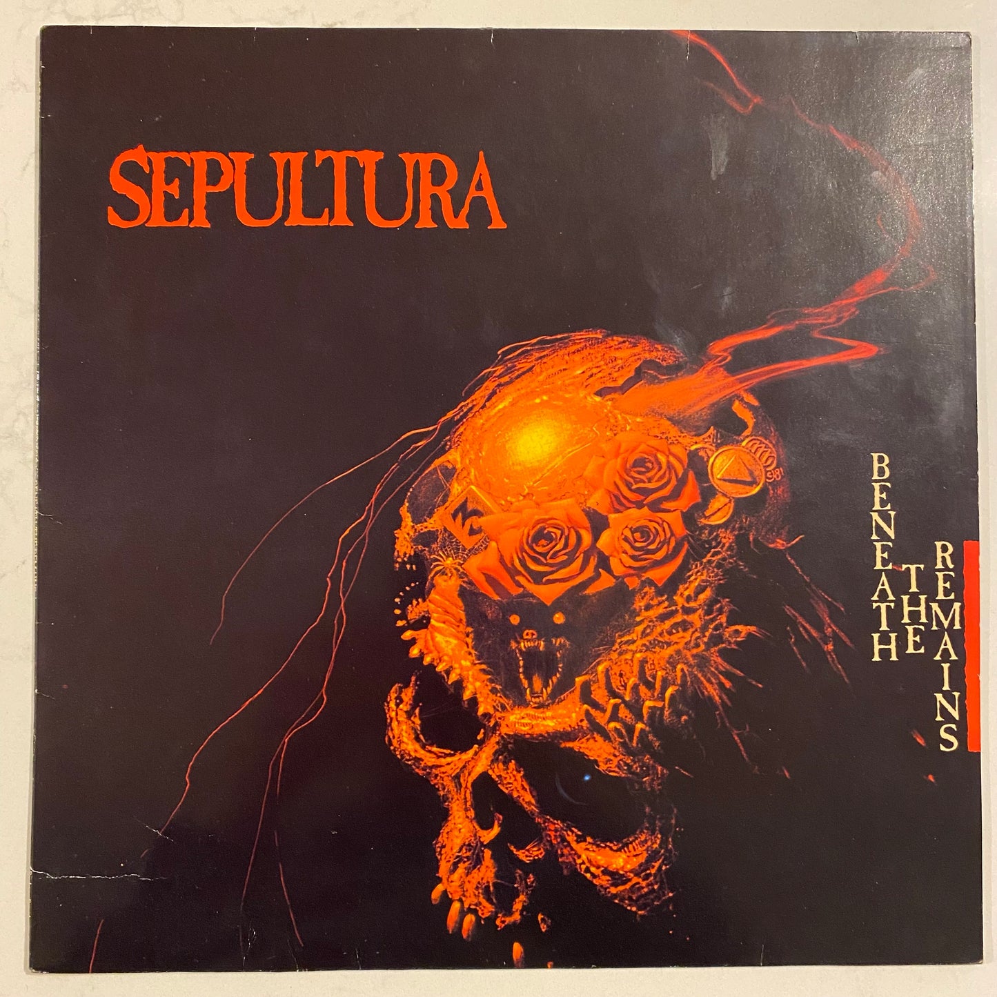 Sepultura - Beneath The Remains (LP, Album, Fir). ROCK