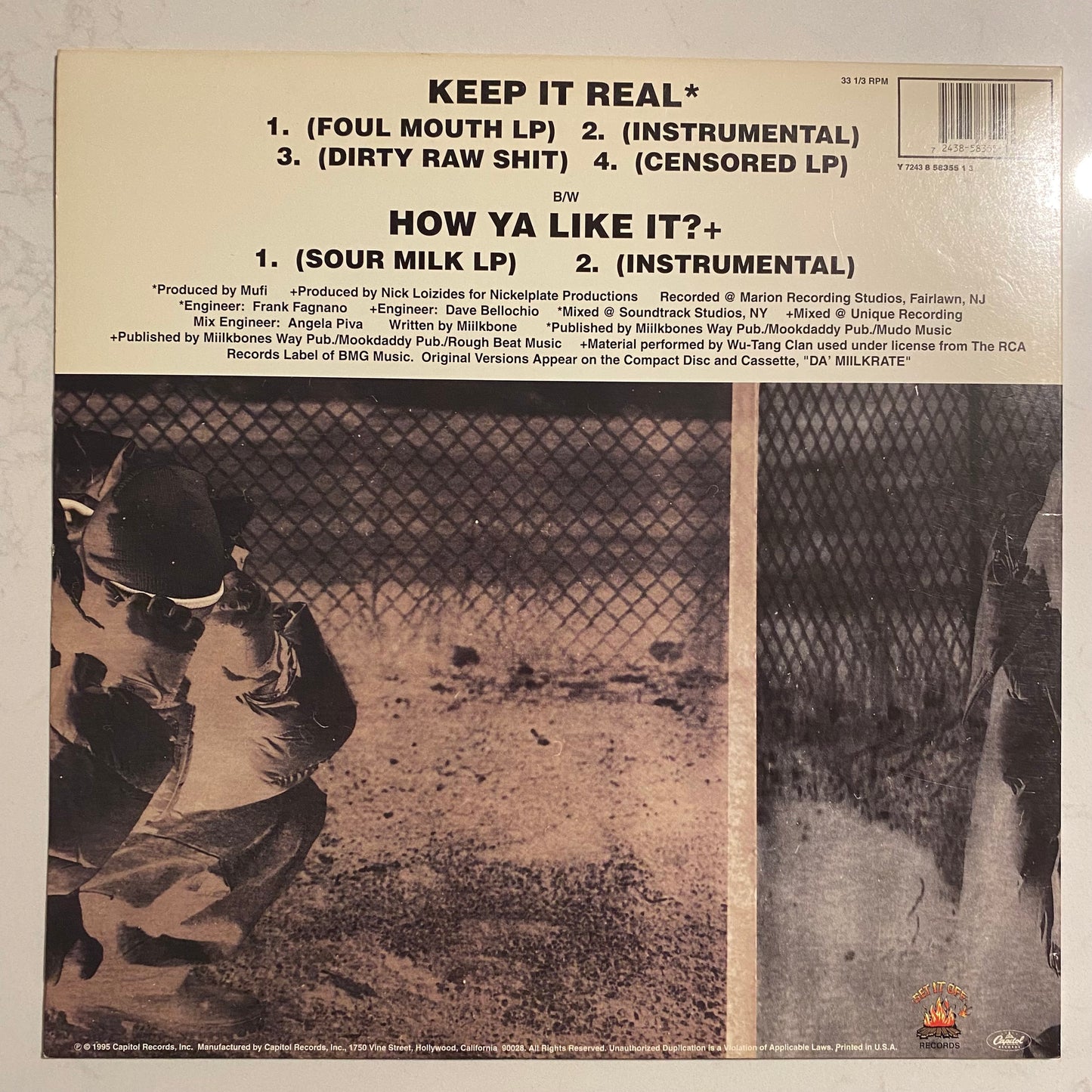 Miilkbone - Keep It Real / How Ya Like It ? (12"). HIP-HOP 12"