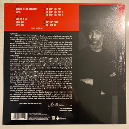 Gil Scott-Heron - Spirits (2xLP, Album, RE, Red). FUNK