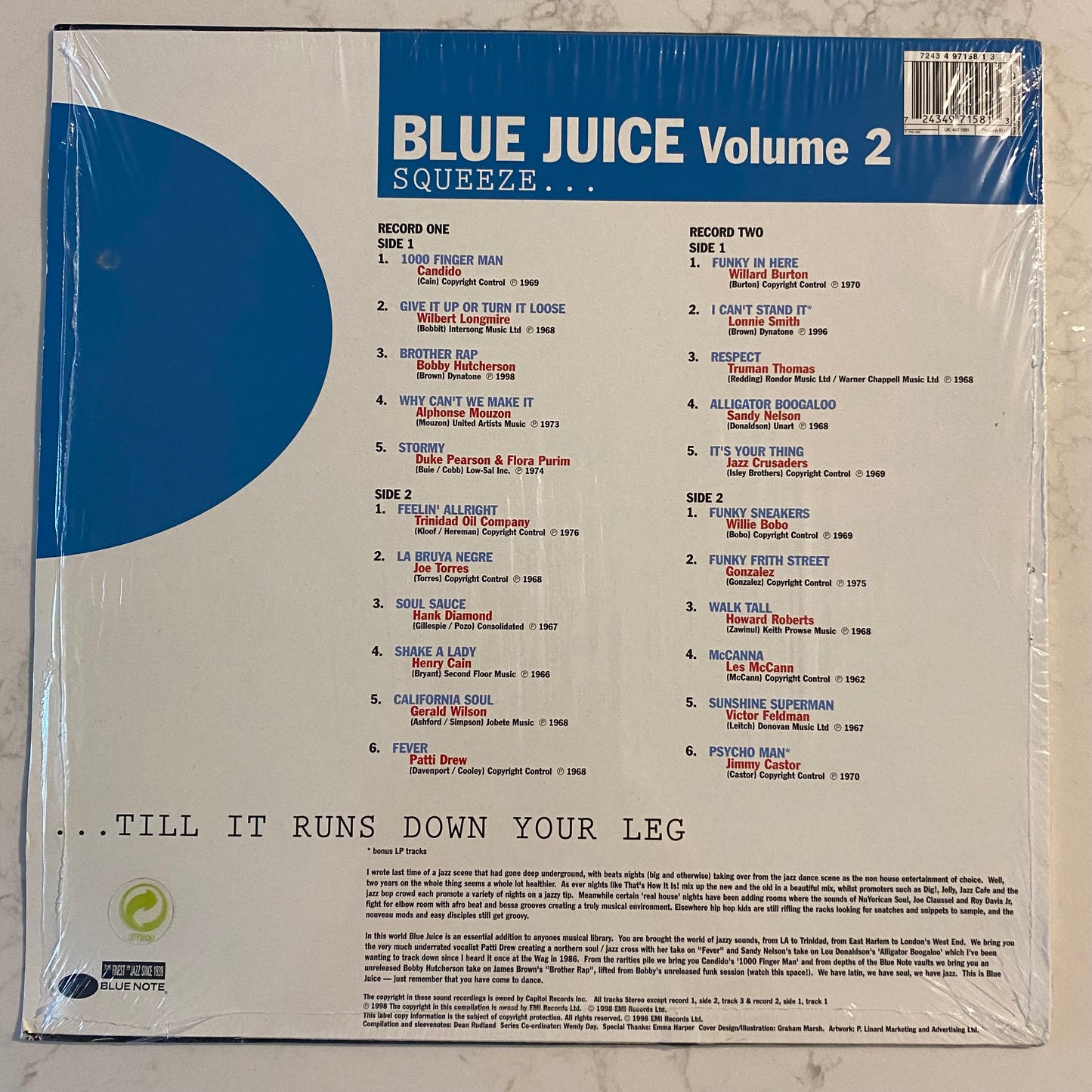 Various - Blue Juice Vol. 2 (2xLP, Comp, Mono)