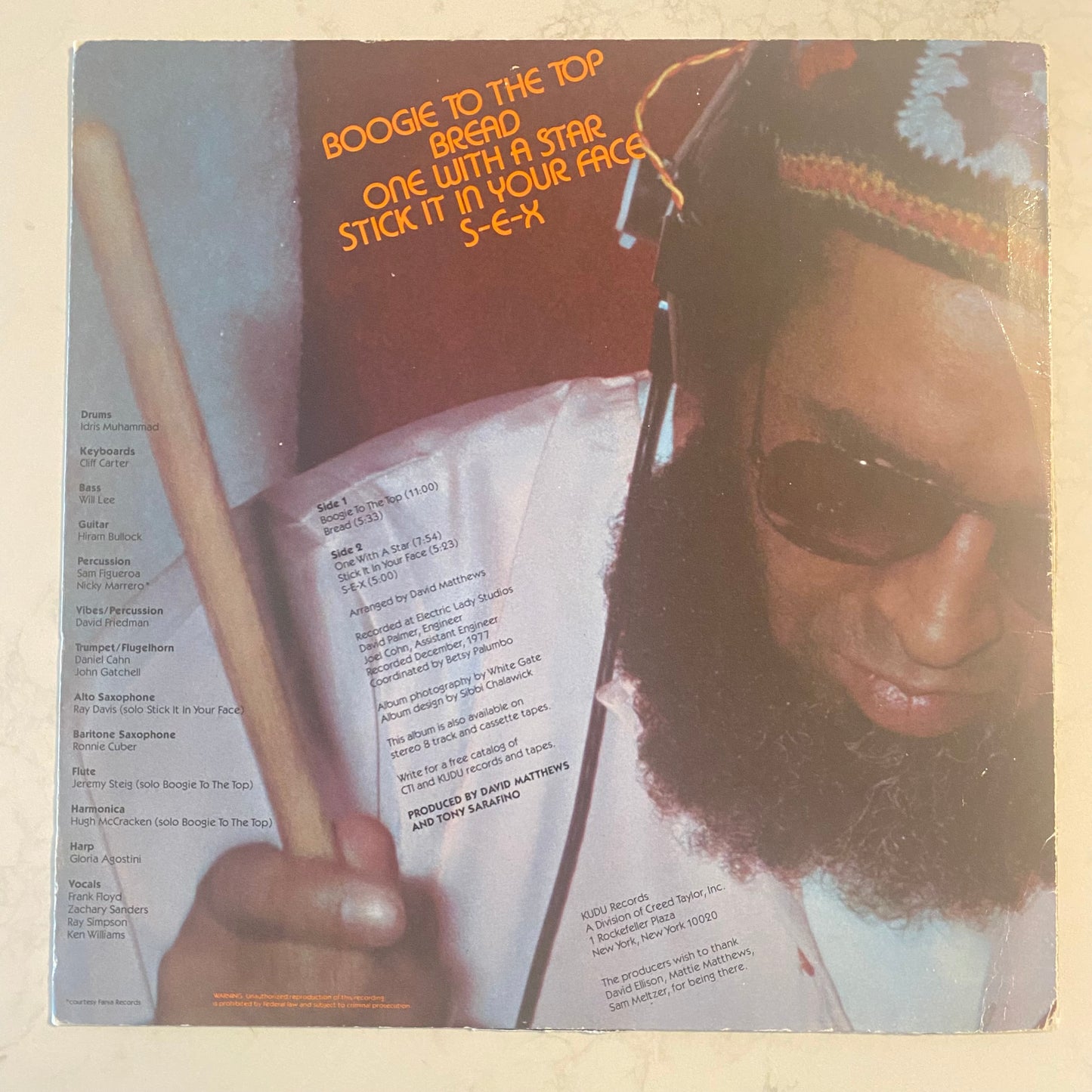 Idris Muhammad - Boogie To The Top (LP, Album, Kee)