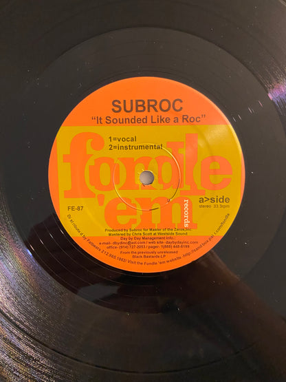 Subroc / KMD - It Sounded Like A Roc / Stop Smokin' That Shit (12")