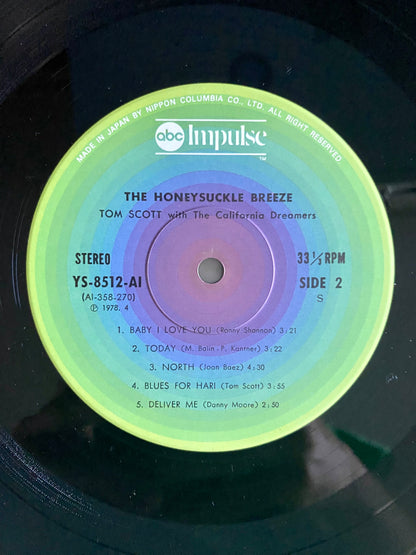 Tom Scott With The California Dreamers - The Honeysuckle Breeze (LP, Album, RE). JAZZ FUNK