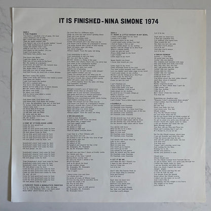 Nina Simone - It Is Finished (LP, Album). FUNK