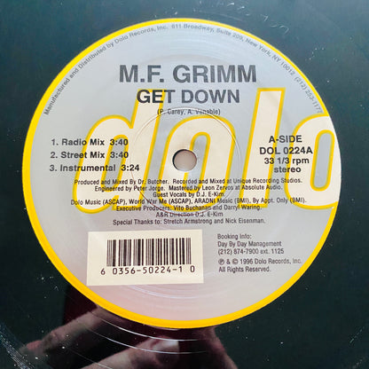 M.F. Grimm* - Get Down (12"). 12" HIP-HOP
