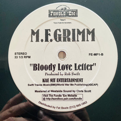 M.F. Grimm* - Do It For The Kids (12"). 12" HIP-HOP
