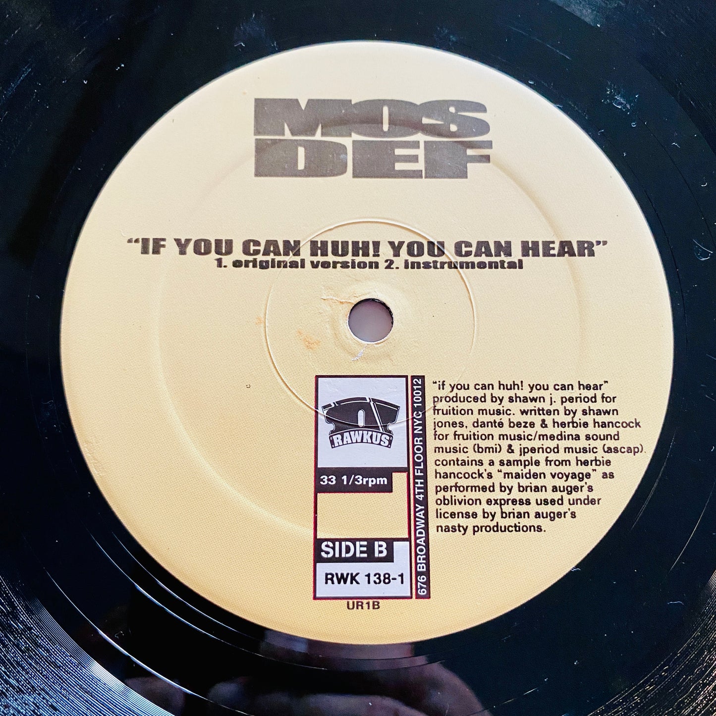 Mos Def - The Universal Magnetic / If You Can Huh You Can Hear (12", RP). 12" HIP-HOP