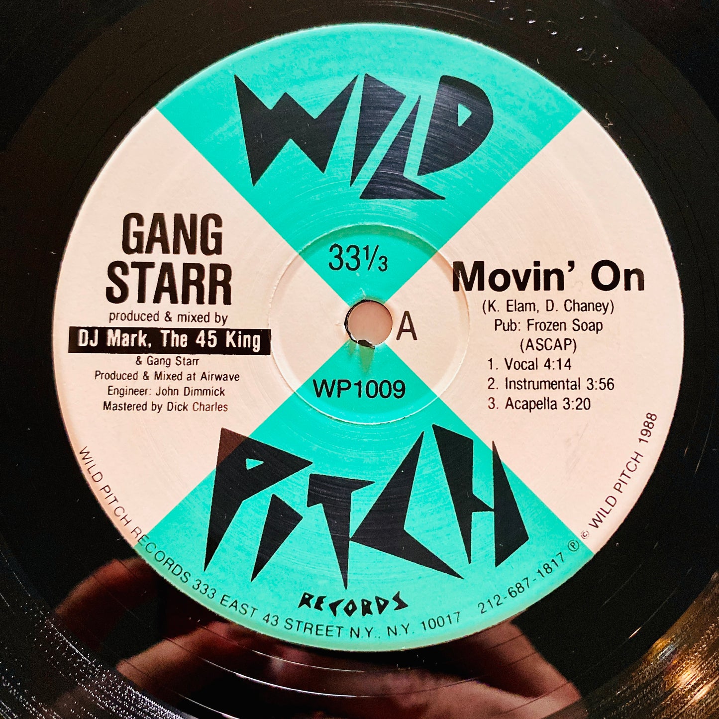 Gang Starr - Movin' On / Gusto / Knowledge (12", RP). 12" HIP-HOP