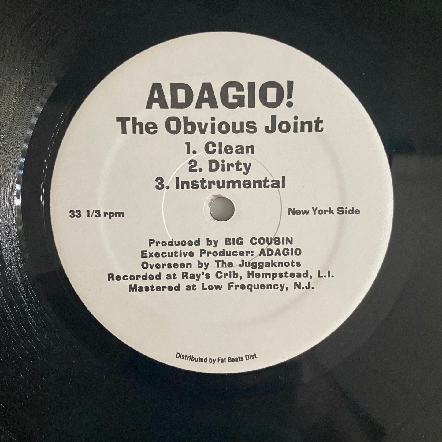 Adagio! - The Obvious Joint / Ass & Benefits (12", RE). 12" HIP-HOP