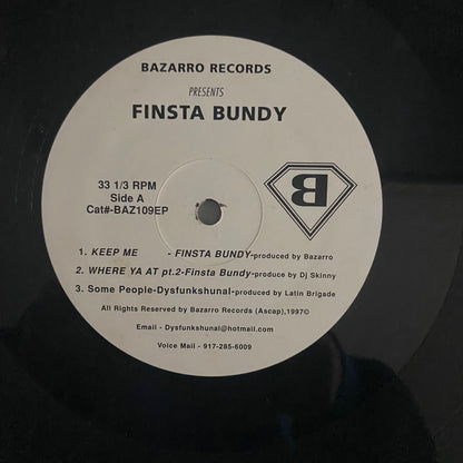 Finsta Bundy / Dysfunkshunal Familee - Bazarro Records Presents Finsta Bundy / Dysfunkshunal Familee (12", EP). 12" HIP-HOP