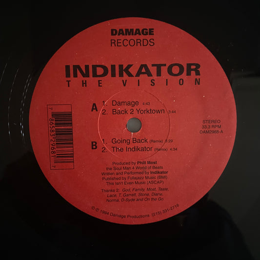 Indikator (2) - The Vision (12", EP). 12" HIP-HOP