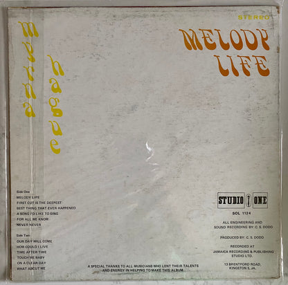 Myrna Hague - Melody Life (LP, Album). REGGAE