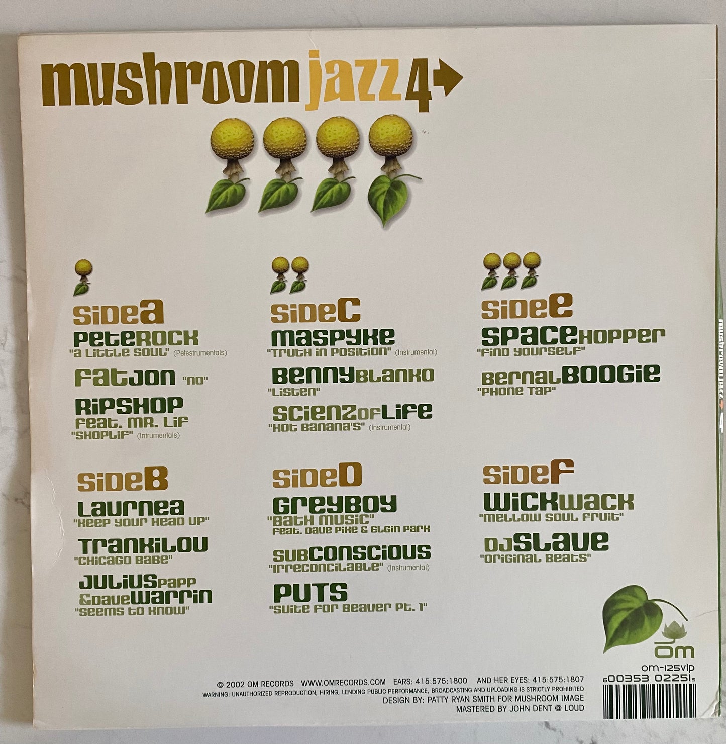 DJ Mark Farina* - Mushroom Jazz 4 (3xLP, Comp). ELECTRONIC